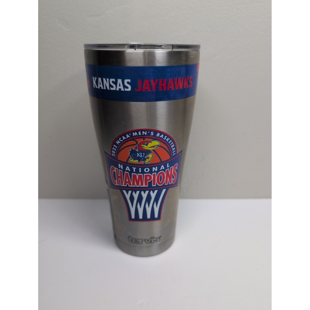 Kansas Jayhawks 2022 Championship  30oz  stainless steel Tervis tumbler New